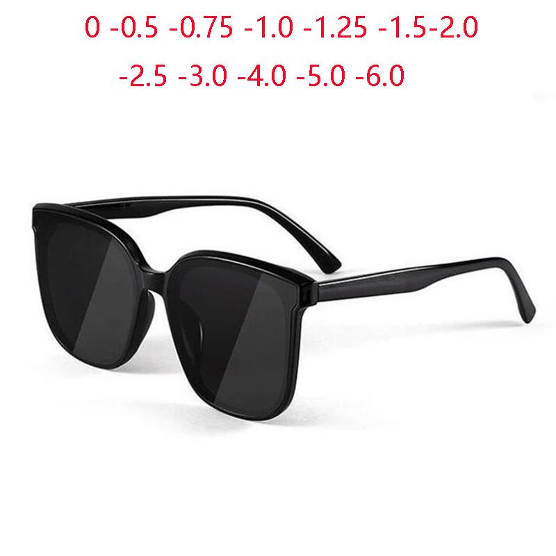Driving Finished Myopia Sunglasses Women Men Retro Anti-Glare Oval Nearsighted Spectacles 0 -0.5 -1.0 -1.5 To -6.0