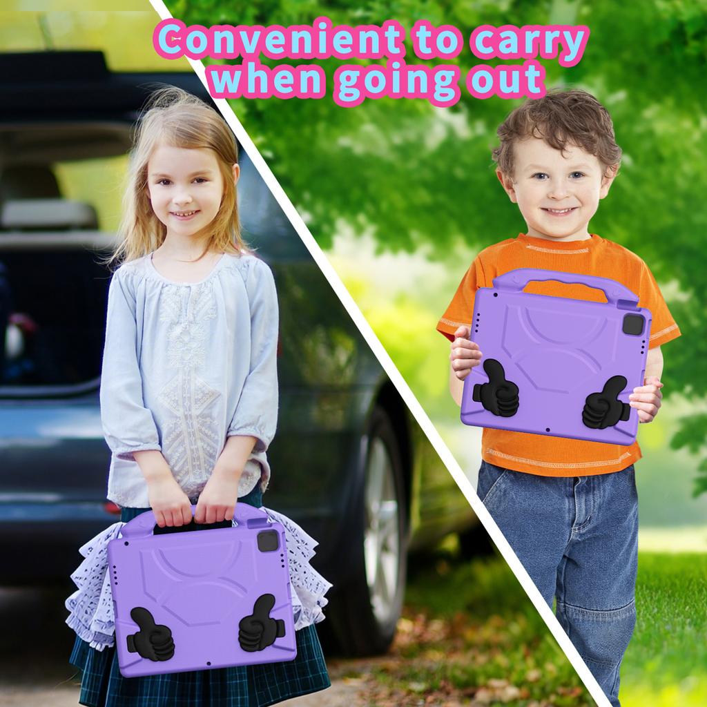 EVA Protective Case for Tablets Thumb Protective Case for IPad Pro 12.9"(18-22)/13"/Air 13" Shockproof with Rotatable Handle