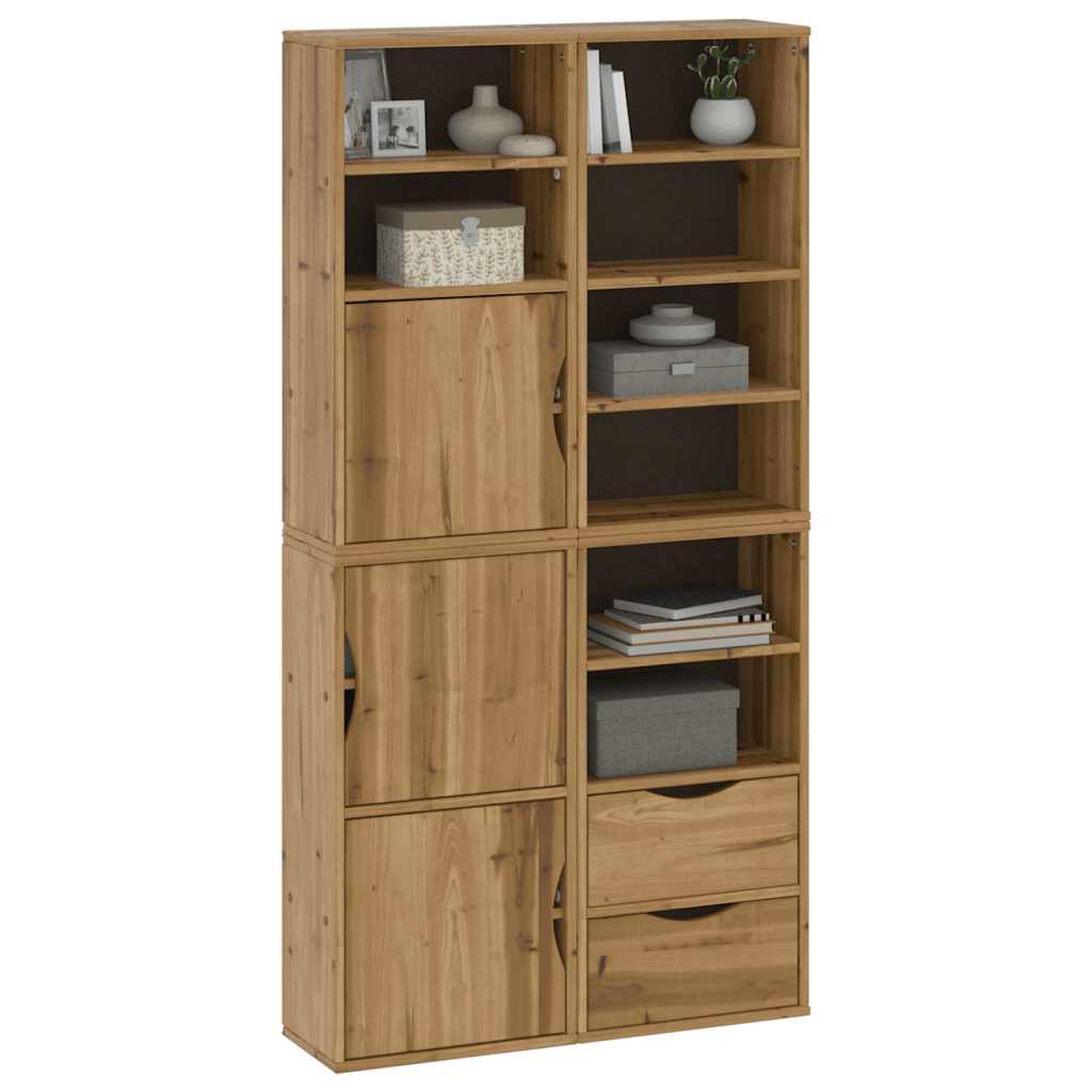 Side Cabinets 4 Pcs ODDA 40x24x79 Cm Solid Pine Wood