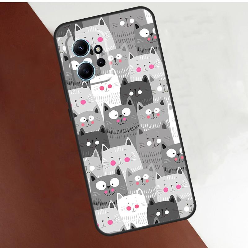 Funny Cat Collage Case For Xiaomi Redmi Note 14 13 9 10 11 12 15 Pro Plus Cover For Redmi 15 C 13C 12C 10C 14C