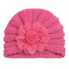 Autumn and winter new baby wool flower hat, children's warm flower pullover hat, baby hat