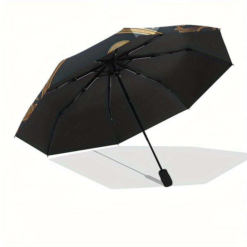 Nautical Anchor Decorative Plate - Maritime Theme WallArtUmbrella, Portable 3-Fold Compact Umbrella for Men & Women Gift