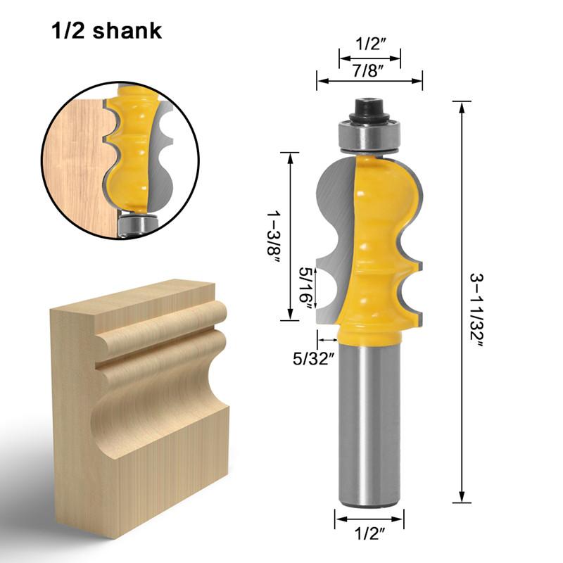 Special Architectural Moulding Line Router Bit Woodworking Cutter Milling for Wood Bit Face Mill 6mm 1/4inch 8mm 12mm 1/2inch Shank
