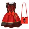 Kids love-Descendants5 Princess Pink Costume Queen Red Print Dress for Girls Halloween Fantasia Clothing Children Carnival Party Suit