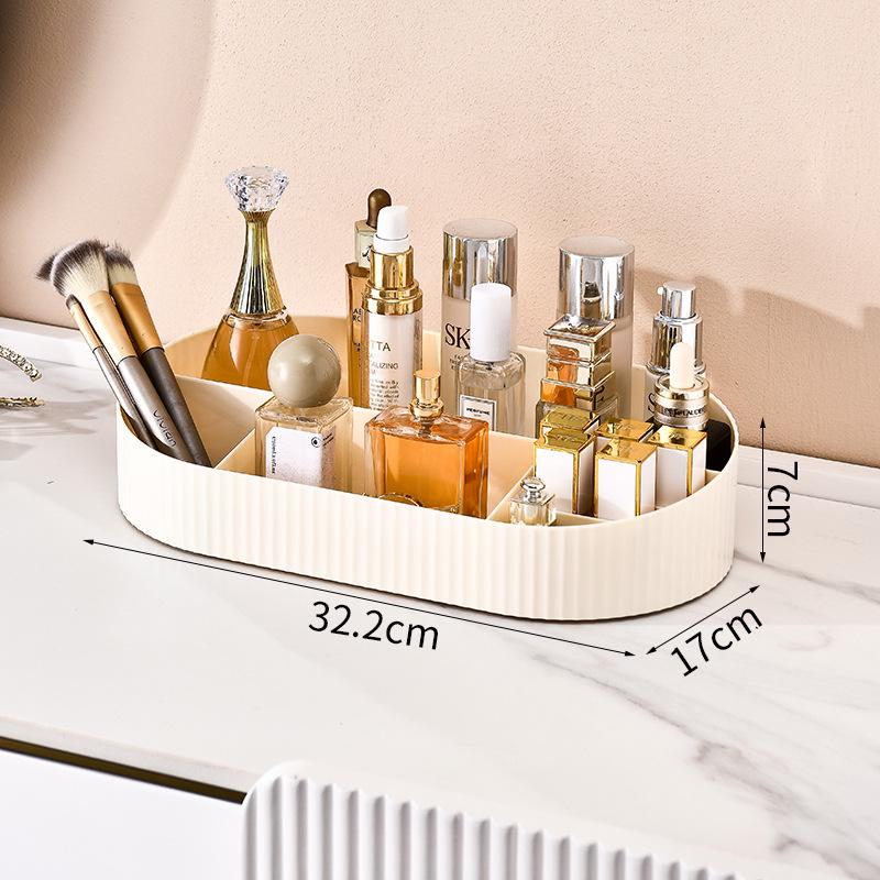 Luxury Multi-Functional Skincare Organizer: High-End Desktop Cosmetic Storage Box