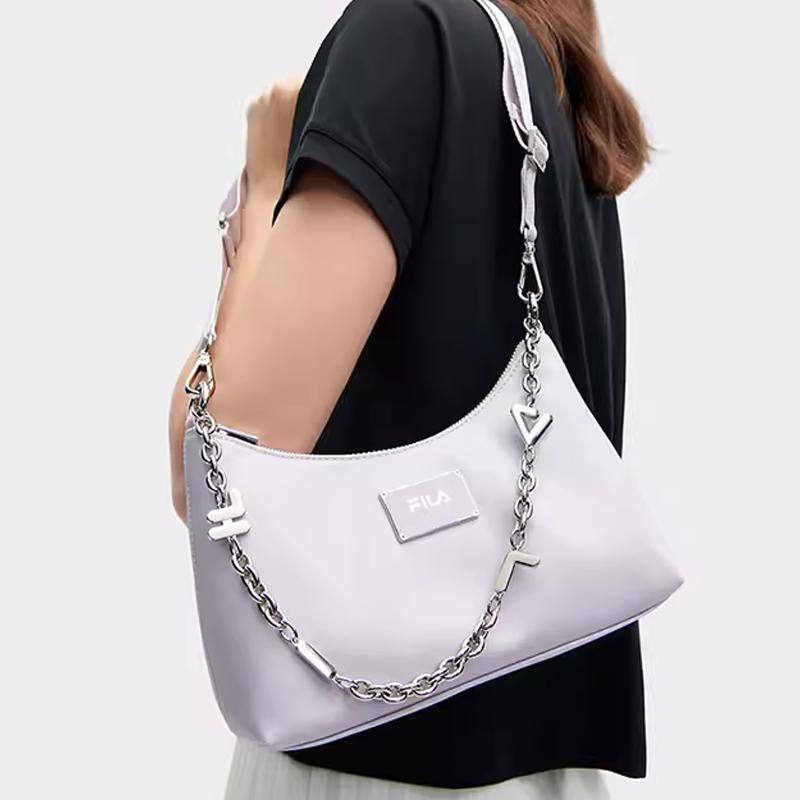 New FILA Fabric Shoulder Bag Crossbody Bag Extra Small Women's Light Medium Gray F13W428172FGY