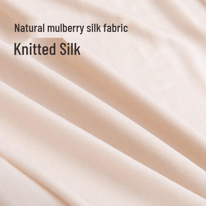 Guolian Γυναικείο Υποκίνουστο Σλιπ Νυχτικό από Μουριά Μεταξωτό με Δαντελένια Λεπτομέρεια (Αντιέκθεση)