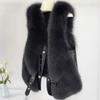 Women Fur Coat Autumn Winter Vest Short Fur Jacket Lady Clothing Black