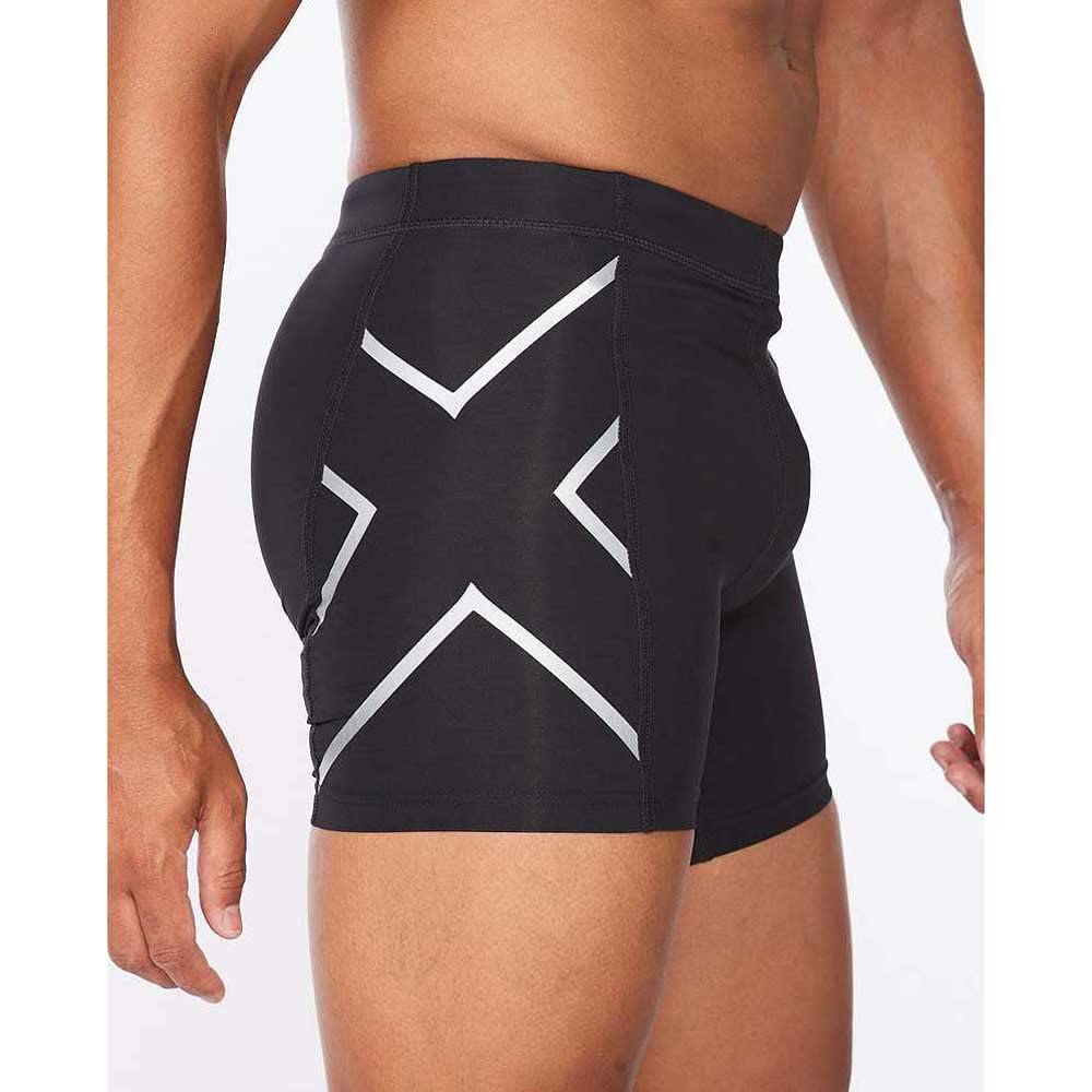 Two Times You Compression Shorts X (2XU) 1/2 MA4508B-BLK/SIL (Black Silver/M/Men's)