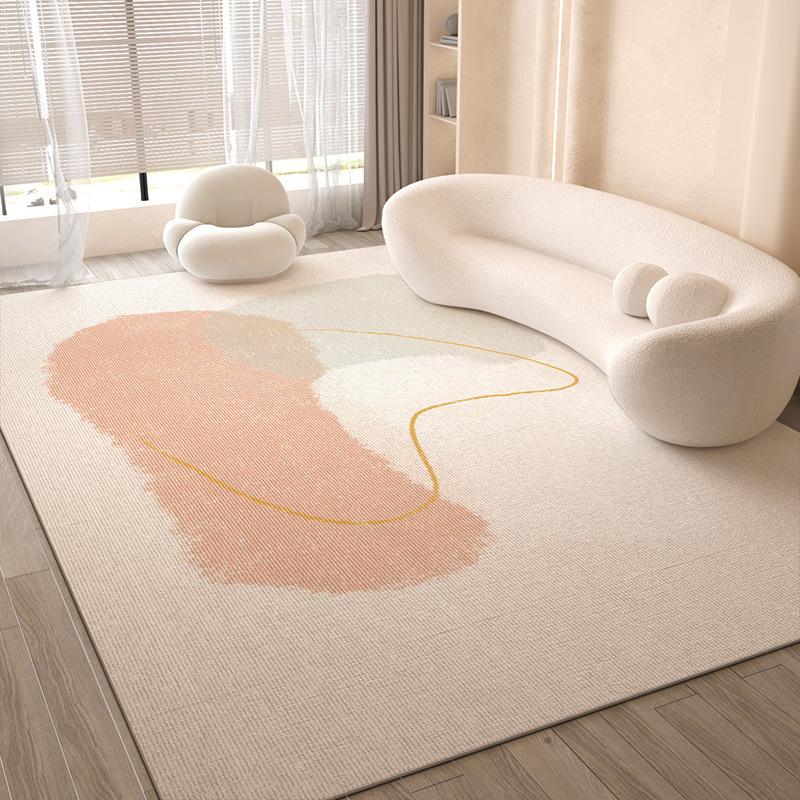 Cream-Style Luxury Carpet for Living Room: Elegant, Durable, and Easy-to-Clean Floor Mat.