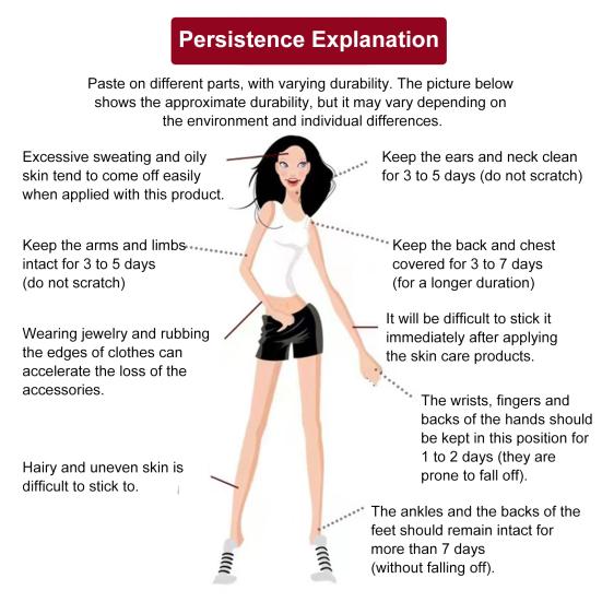 Autocolante Tatuaje Temporare Impermeabile Tatuaje False Tatuaje Imersive pentru Joc de Rol Artă pe Față și Corp Accesorii de Costum pentru Cosplay Halloween Festivaluri de Muzică