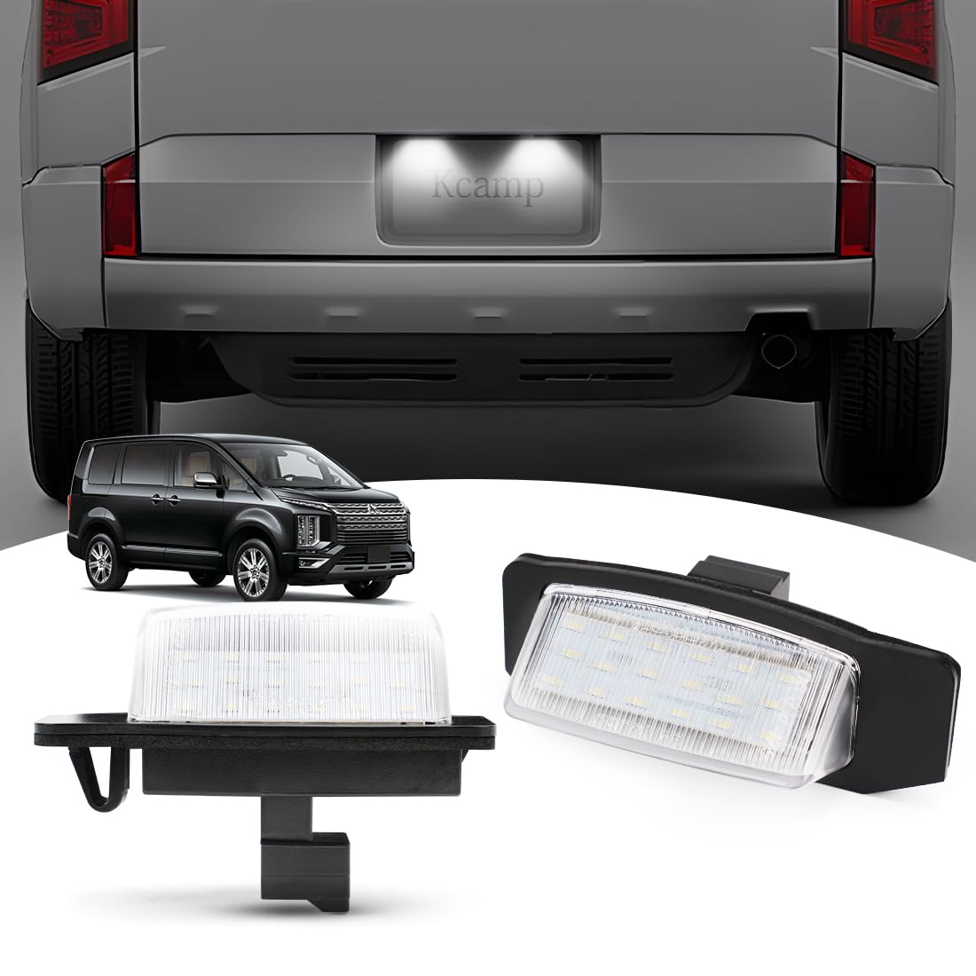 

Kitazawa Shoji Mitsubishi Delica D5 LED License Plate Lights EK Cross Outlander Genuine Easy Vehicle Inspection Set of 2 Delica September 2014 and
