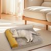 Orthopedic Dog Bed Fluffy Cat Bed with Neck Bolsters Non-Slip Bottom Thermal Plush Pet Couch Bed with Removable Washable Cover for Cats And Dogs