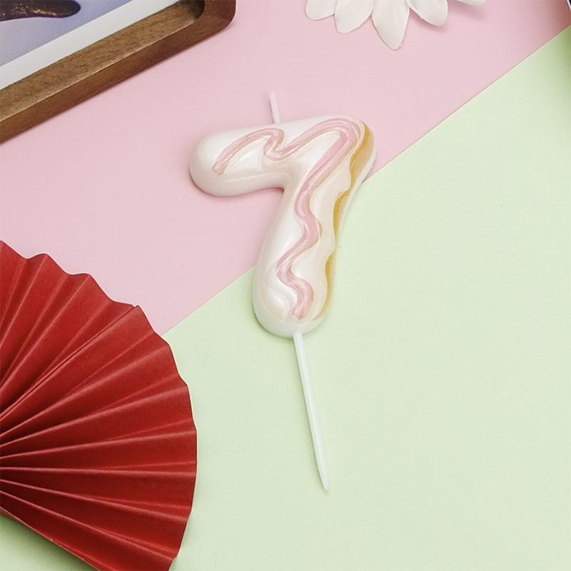 Cute 0-9 Number Candles for Kids Girl Birthday Cake Donut Decor Digital Candle  Cake Topper Wedding Anniversary Party Decor