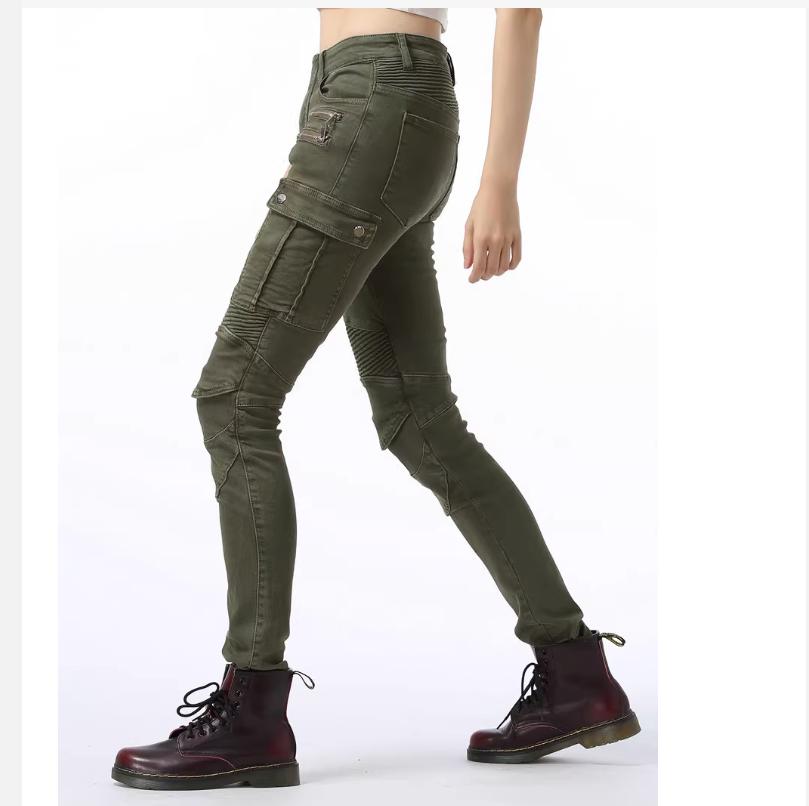LOONG+BIKER Motorsykkelkjørebukser Jeans For Kvinner+ Offroad Motorsykkelbukser Anti-Fall Bukser