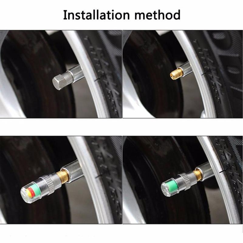 Cars Tire Air Pressure Monitor Alert 4/8/10 Pcs Tyre Cap Indicator Alert Air Pressure Gauge