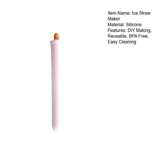 Silicone Ice Straw Maker Reusable Ice Making Straw Mold Drinking Straw Mould BPA Free Milk Juice Drink Ice Straw DIY Making Mold Kitchen Bar Supplies
