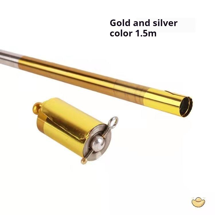 Einziehbarer Zauberstab, einziehbarer goldener Hoop-Stick-Zauberstab