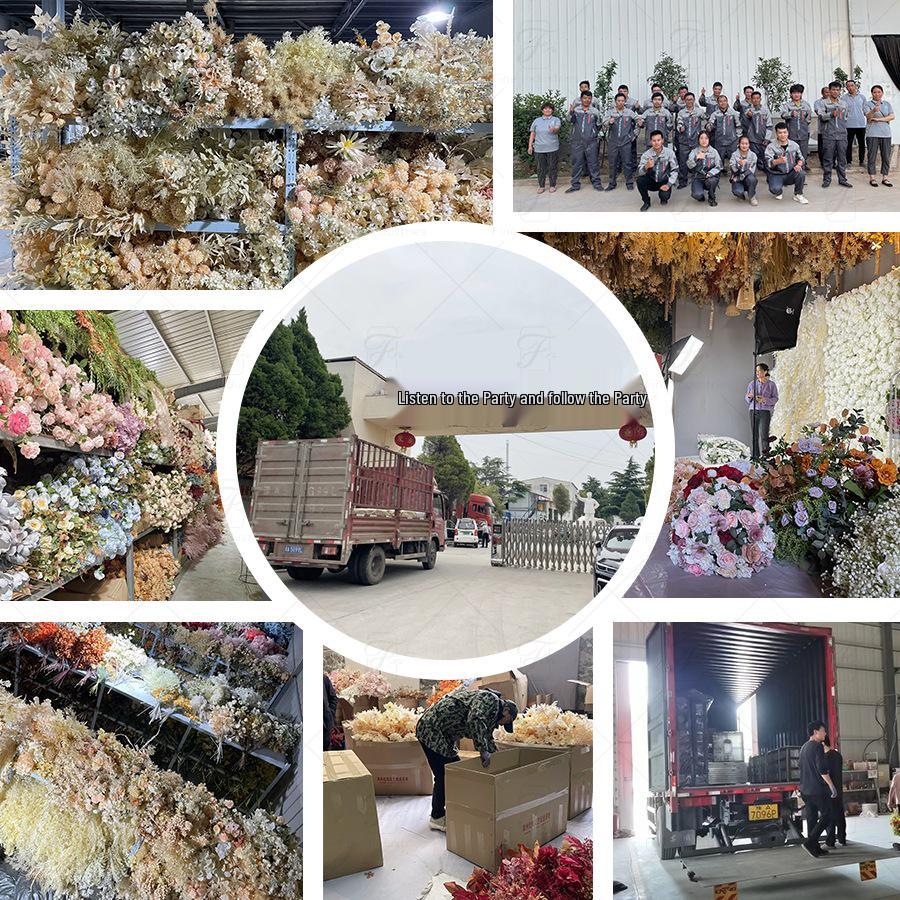 Shunran Dark Red Wine Artificial Wedding Flowers for Chinese Engagement Décor & Aisle Hanging Displays