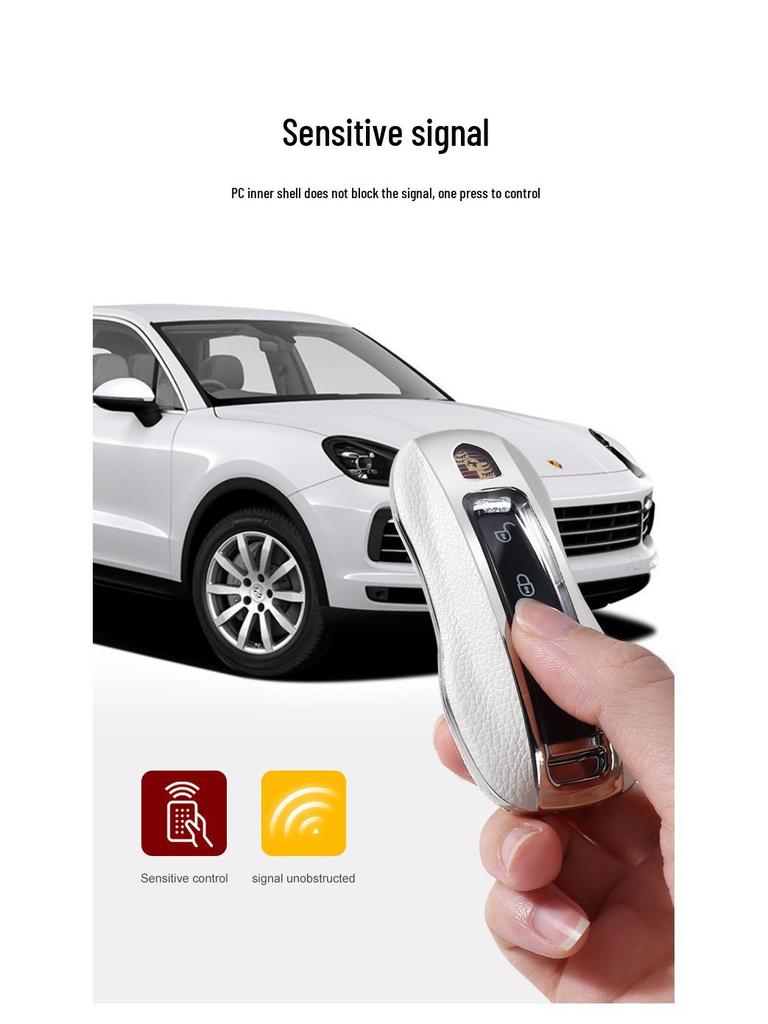 Premium Key Cover for 2024 Porsche Cayenne, Panamera, 911, 918 Model