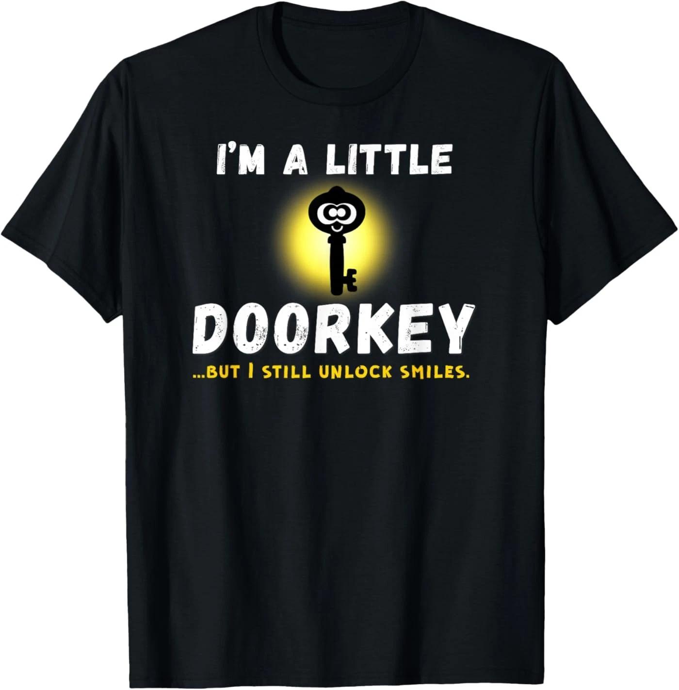 Little Doorkey But I Still Unlock Smiles Funny Cute Key Pun T-Shirt M