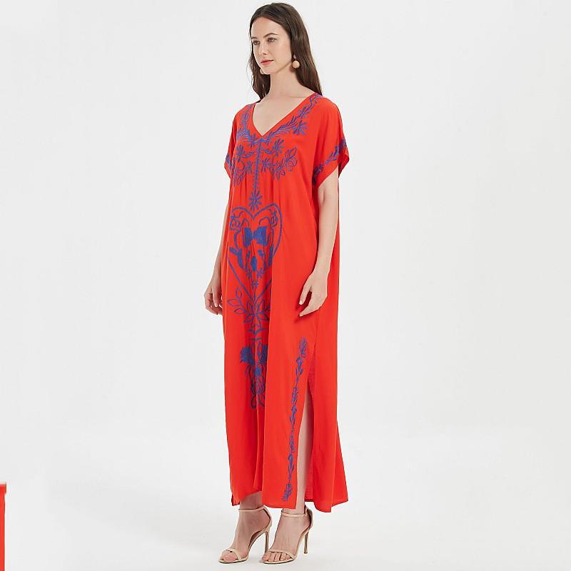 

EDOLYNSA пляжная накидка с вышивкой Saida de Praia купальник женская накидка на бикини туники для пляжа парео саронг пляжная одежда Q790 One Size