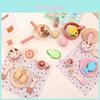 Wooden Kids Pretend Play Kitchen Set With Bear Cooking Toys For Girls And Babies