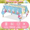 VitalCozy 3 Pcs Easter Tablecloth 54 x 108 Inch Spring Easter Table Cover Disposable Plastic Tablecloths Rectangle Table Cloth for Indoor Outdoor