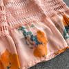 Herbst Vintage Frauen Floral Bedruckte Patchwork Lange Kleid Elegante V-ausschnitt Puff Ärmel Aushöhlen Saum Urlaub Strand Vestidos Neue