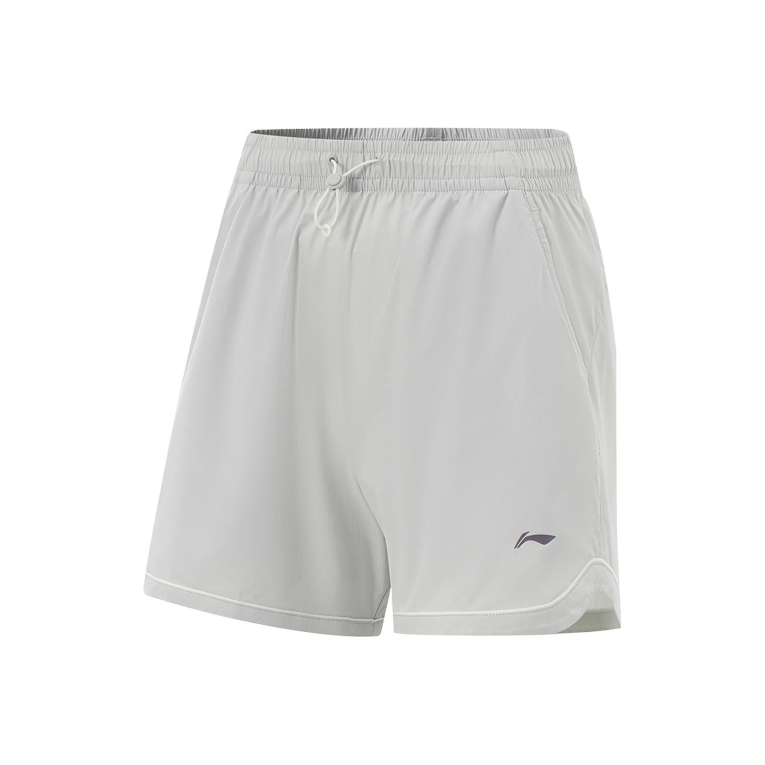 

Li-Ning Серия Фитнес Буква Повседневные Минималистичные Цветной Блок Полосатые Спортивные Шорты Женские Шорты Светло-Серый AKSV122-4 XXL