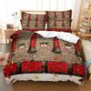 Kerst Dekbedovertrek Queen King Gouden Kerstboom Blauw Wit Beddengoed Set Warme Kerstcadeaus Kamer Decoratie Kinderen Kids