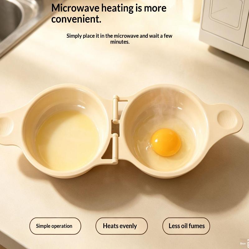 Food Grades Microwave Egg Cooker Kitchen Cooking Mold Easy To Clean Egg Steamer Portable Heat Resistant Steamed Egg Box