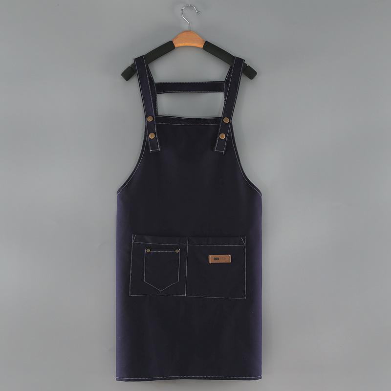Custom Logo Canvas Apron for Advertising, Milk Tea, Nail Art, Kitchen, and Restaurant Use