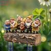 A Group of Happy Dwarfs, 2D Flat Acrylic, Decoration, Suitable for Garden, Lawn, Outdoor, Christmas, Halloween