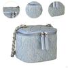 Women Shoulder Crossbody Bag Lady for Holidays Birthday Gift Business Events Deep Blue