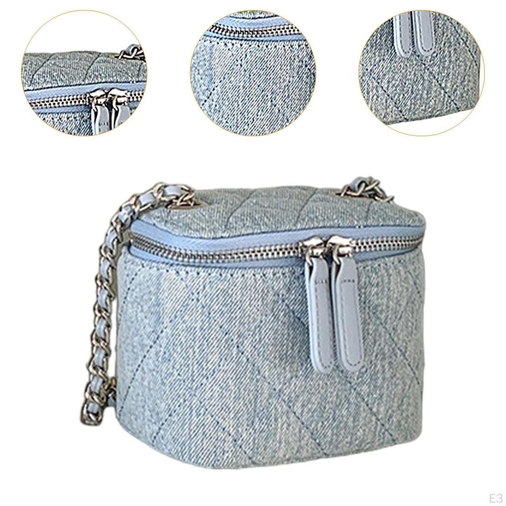 Women Shoulder Crossbody Bag Lady for Holidays Birthday Gift Business Events Deep Blue