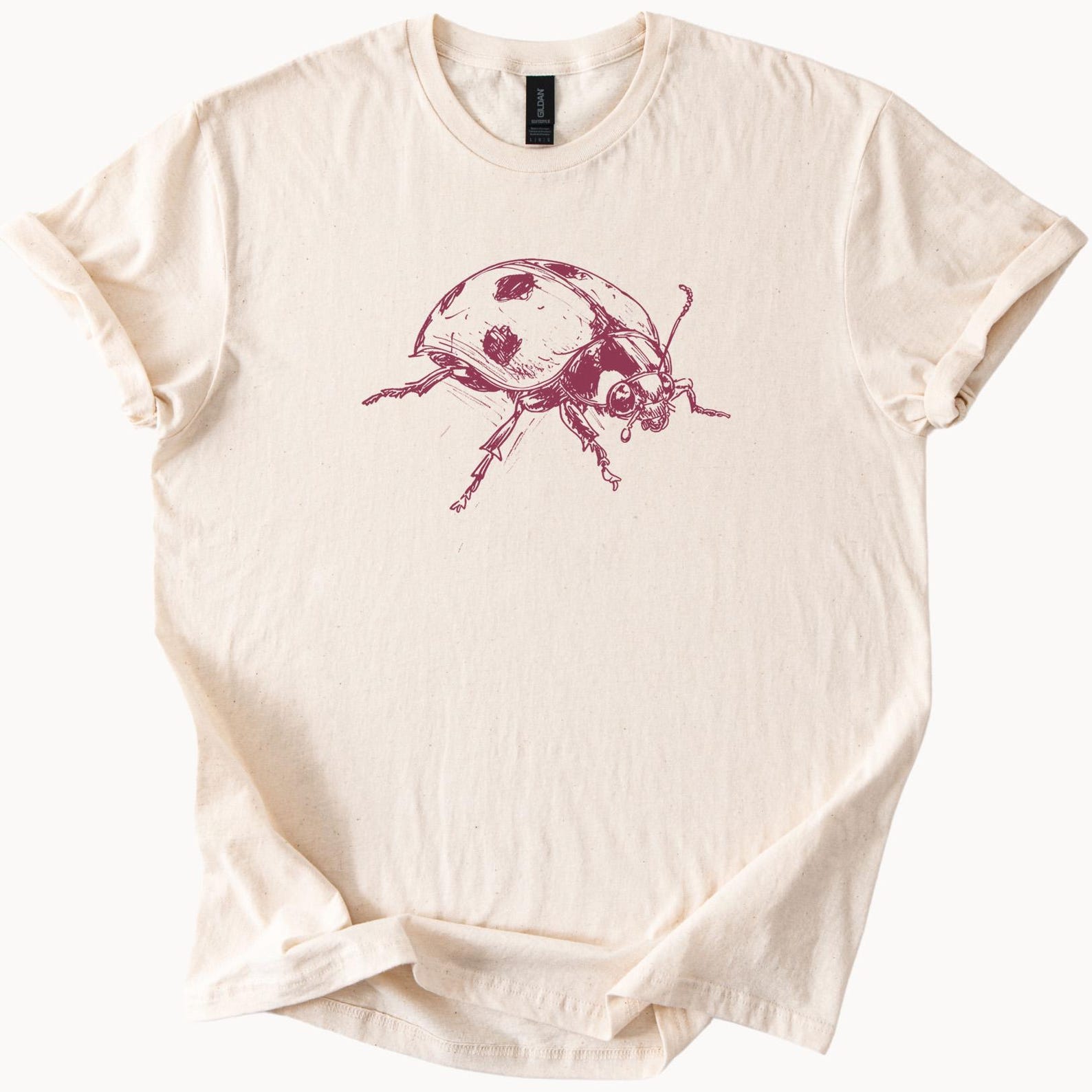 Ladybug T-Shirt Cute Insect Tee Nature Lover Gift Bug Graphic Top 150