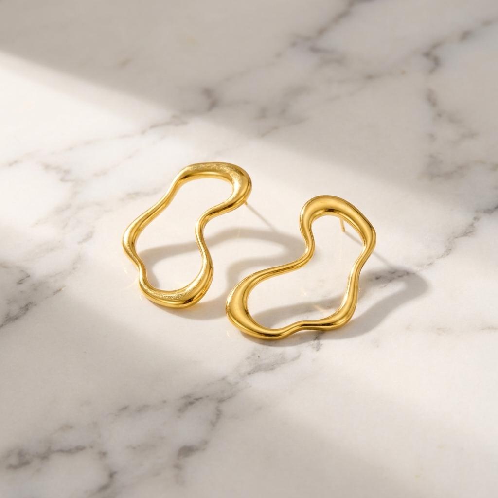 Minimalist Metal Irregular Hollow Pendant Earrings For Women Vintage Punk Stainless Steel Geometric Earring Party Jewelry Gifts