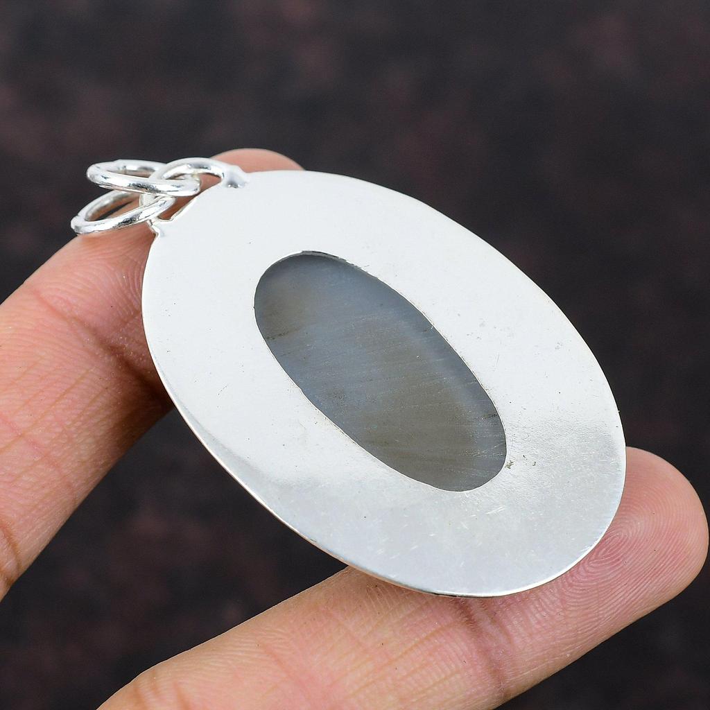 Titanium Druzy Pendant 925 Sterling Silver Pendant Antique Gemstone Jewelry Handmade Pendant Silver Jewelry Gift For Women Beautiful Pendant