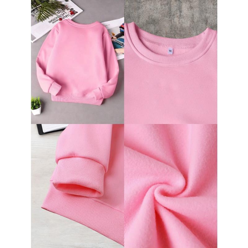 European Sizes New Fashionable Kids' Sweatshirt, Comfortable Crewneck Sweatshirt for Kids, Casual Versatile Trendy Printed Top for Students