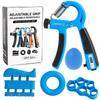 Ayub Adjustable Counting Hand Gripper & Five-Finger Exerciser Set