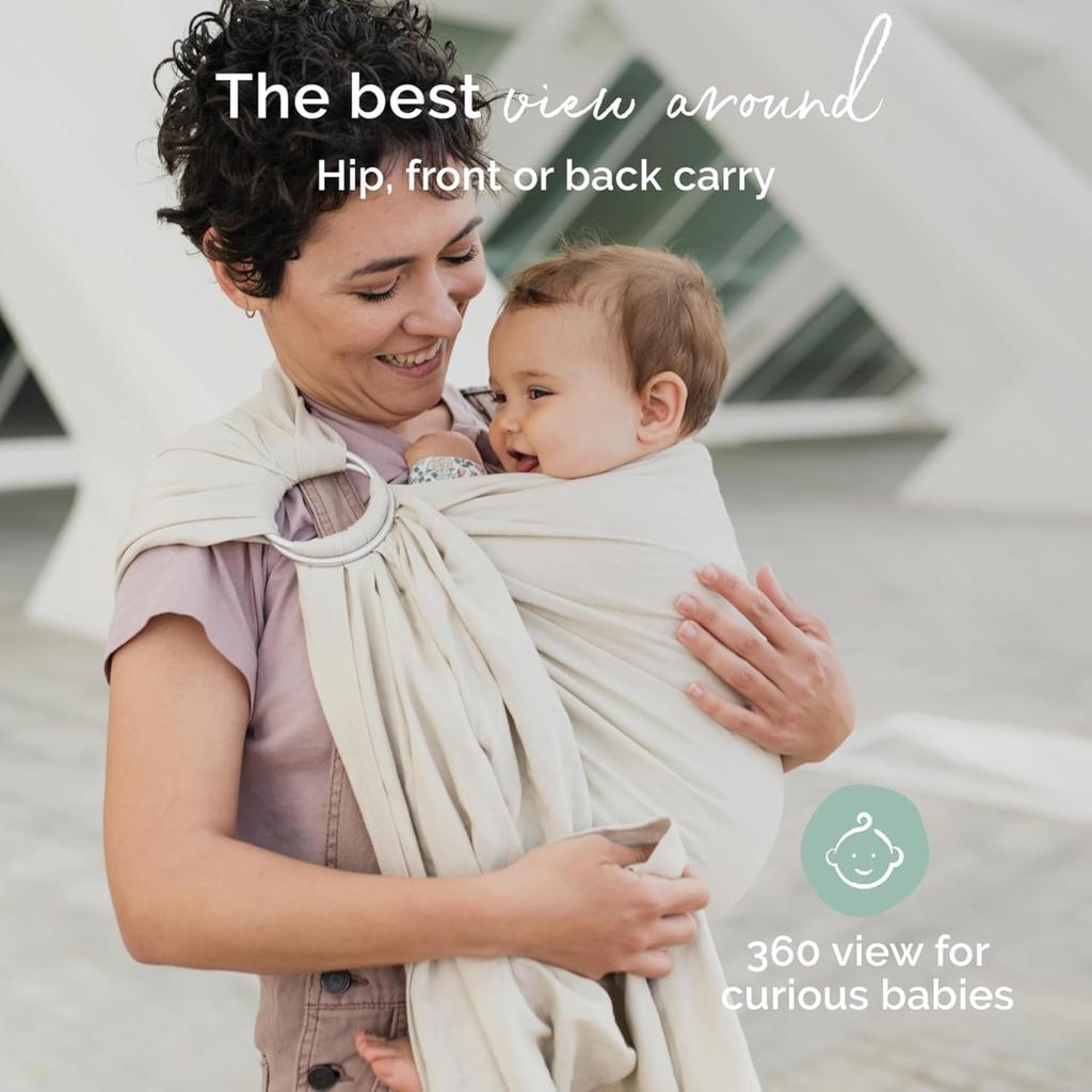 Boba Ring Sling Baby Carrier Newborn to Toddler Lightweight Breathable Baby Sling Carrier Hip Healthy Baby Carrier Sling Baby Wrap Carrier for Front