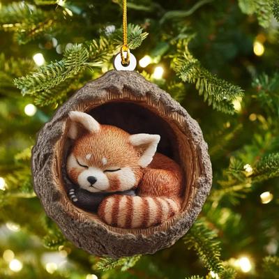 Waldtier Eichel Ornamente Weihnachtsbaumschmuck 2026 Acryl Waldkreatur Hängeornamente für Heimdeko Rustikale Geschenke