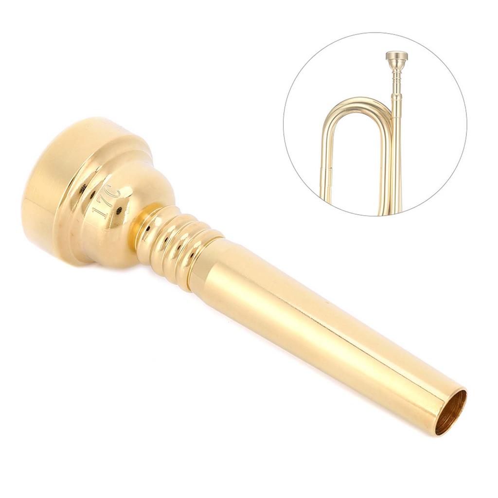 Trumpet Mouthpiece Gold Fashionable Look Beginner Musical Instrument Accessories 17C