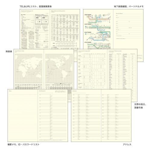Midori Professional Diary Notebook 2025 A5 Slim Weekly Black 22352006 (Starting in December 2024)
