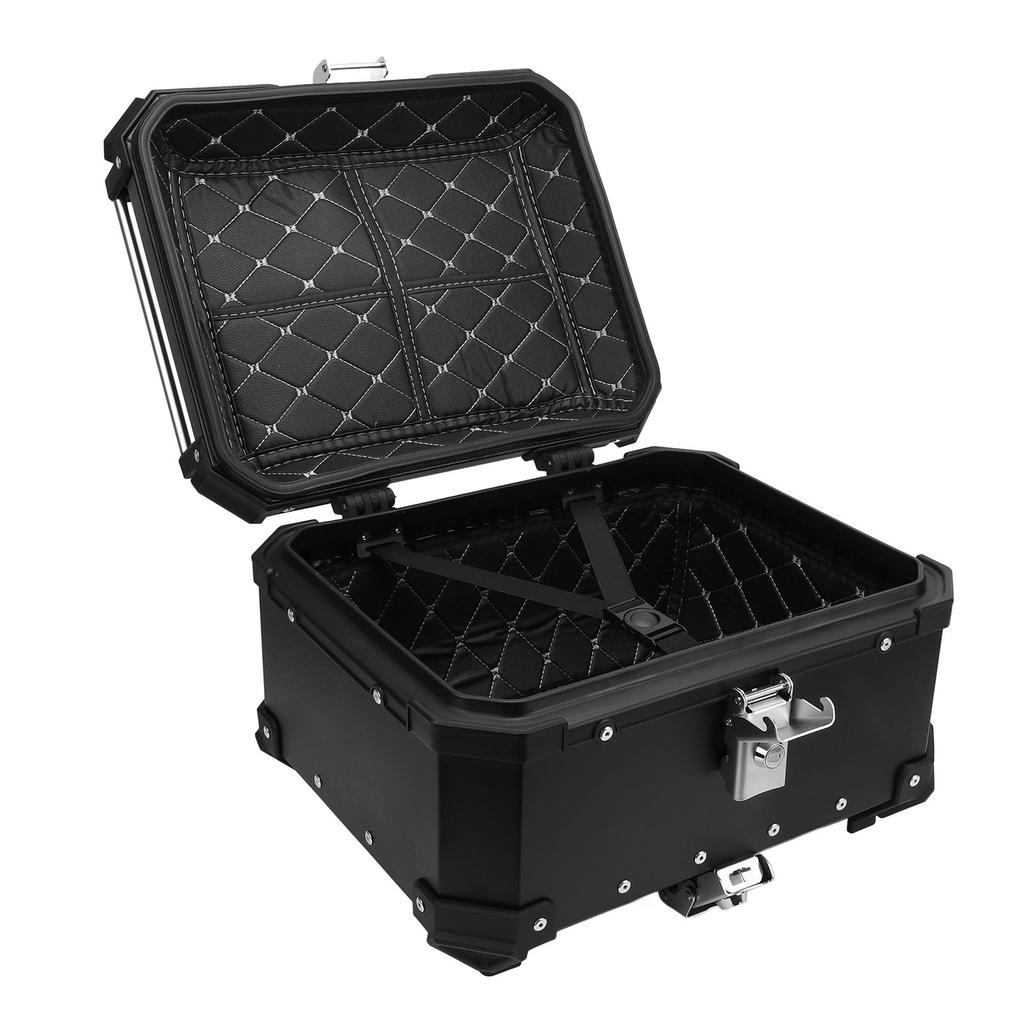 32L Motorcycle Top Box with Safety Lock Quick Release Universal Fit Water Resistant Motorcycle Trunk Luggage Top Case