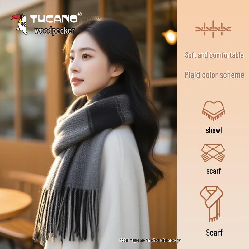 TUCANO Men's 100% Pure Wool Winter Scarf