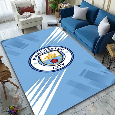 Manchester City Football Club Logo Patterned Carpet, Suitable As a Non Slip Play Mat for the Living Room and Bedroom Sofa