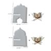 Pack of 2 Multifuntional Silicone Resin Mold for Creating Decorative Book Holders Candlesticks and Succulent Planters