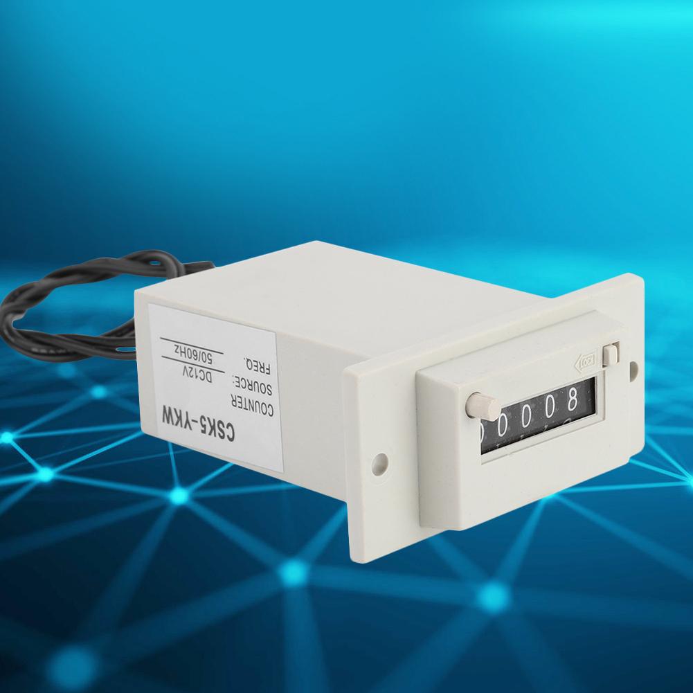 

CSK5YKW 5 цифр 099999 промышленный тотализатор механический электромагнитный счетчик импульсов DC 12V